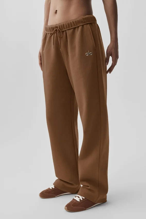 Accolade joggebukser med rett ben – Sun Kissed Brown