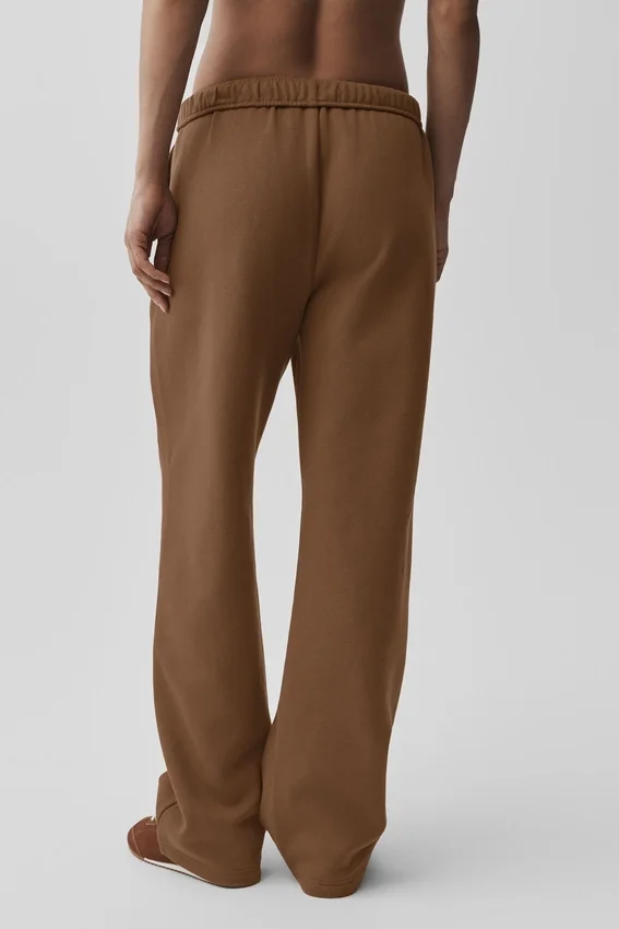 Accolade joggebukser med rett ben – Sun Kissed Brown