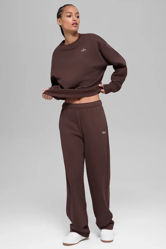 Accolade joggebukser med rette ben – Brownstone