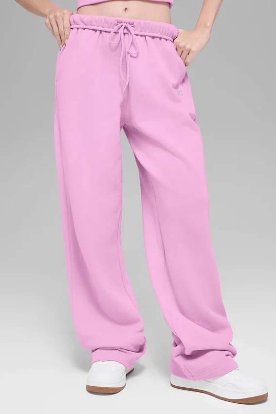 Accolade joggebukser med rette ben – Candy Heart Pink