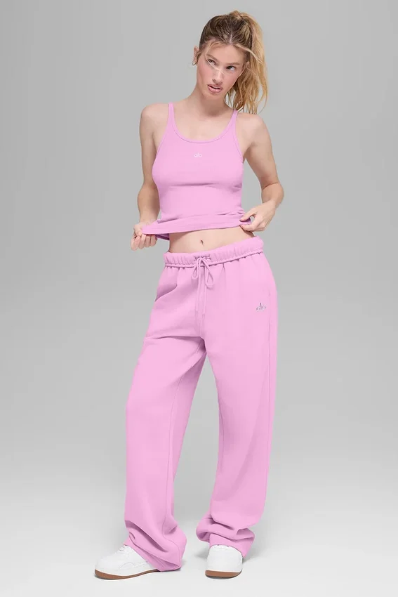 Accolade joggebukser med rette ben – Candy Heart Pink