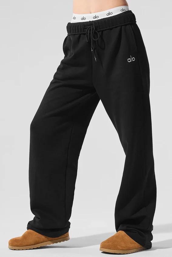 Accolade joggebukser med rette ben – svart