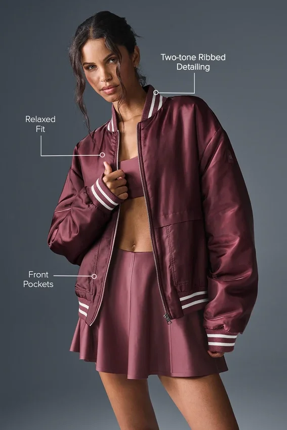 Afterglow Varsity-jakke – Burgundy Truffle