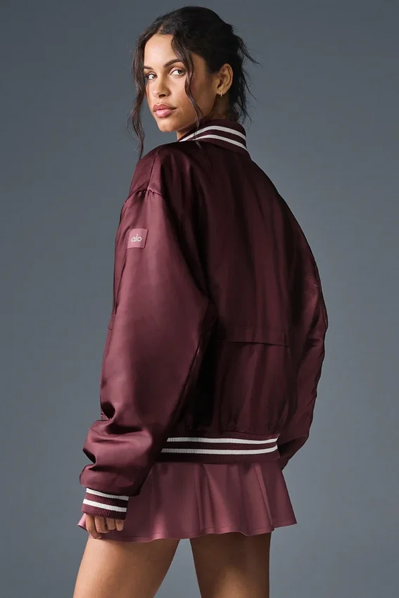 Afterglow Varsity-jakke – Burgundy Truffle