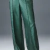 Afterglow Wide Leg Track Bukser – Winter Ivy