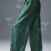 Afterglow Wide Leg Track Bukser – Winter Ivy
