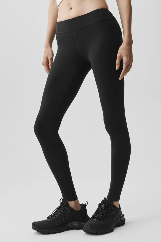 Airbrush 7/8-tights med lav midje – svart