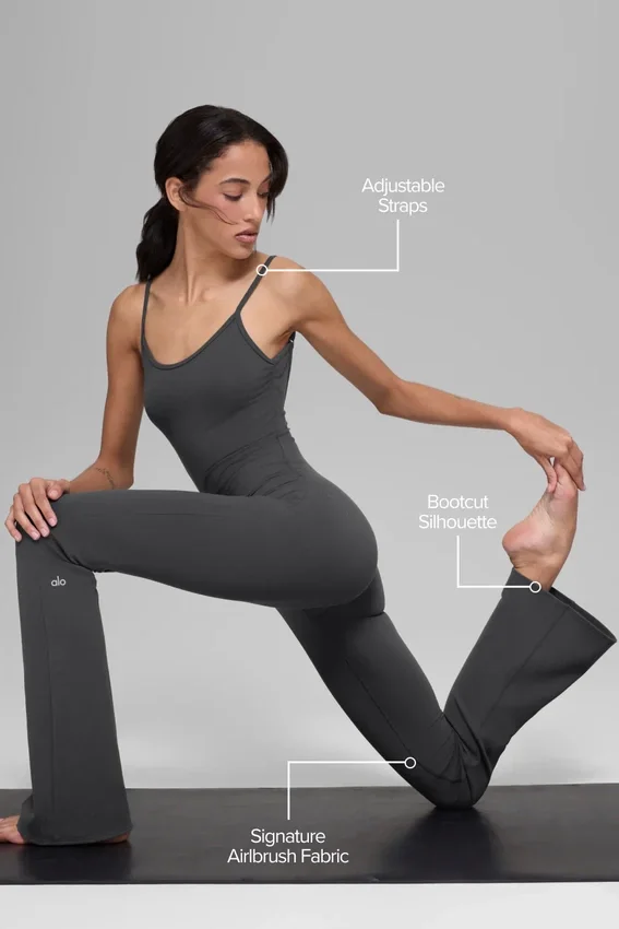 Airbrush Bootcut One and Done-Onesie – Anthracite