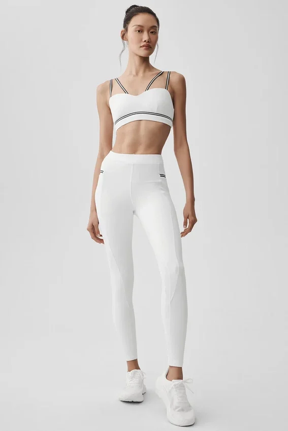 Airbrush High-Waist Fast Track Tights – hvit/svart