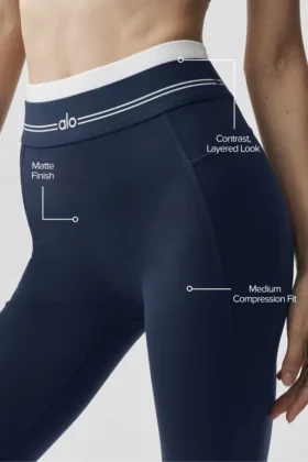 Airbrush High-Waist 7/8 Better Together Legging – marineblå/hvit