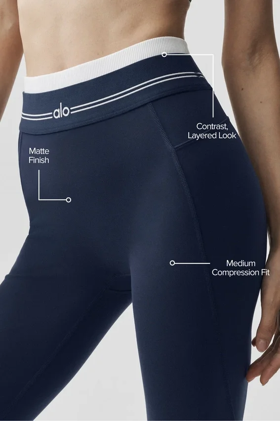Airbrush High-Waist 7/8 Better Together Legging – marineblå/hvit