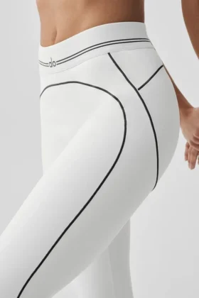 Airbrush High-Waist 7/8 Heart Throb Tights – hvit/svart