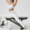 Airbrush High-Waist 7/8 Heart Throb Tights – hvit/svart