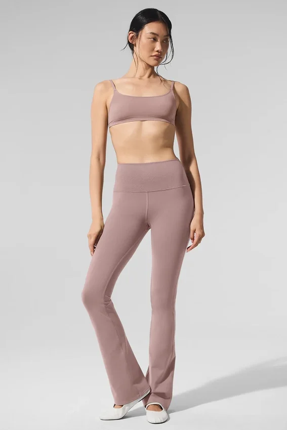 Airbrush High-Waist Bootcut Legging – Taupe