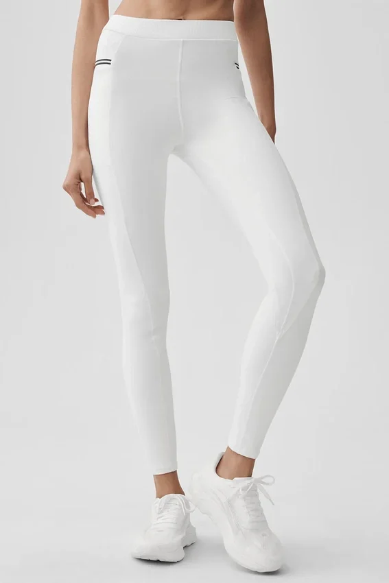 Airbrush High-Waist Fast Track Tights – hvit/svart