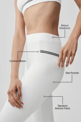 Airbrush High-Waist Fast Track Tights – hvit/svart