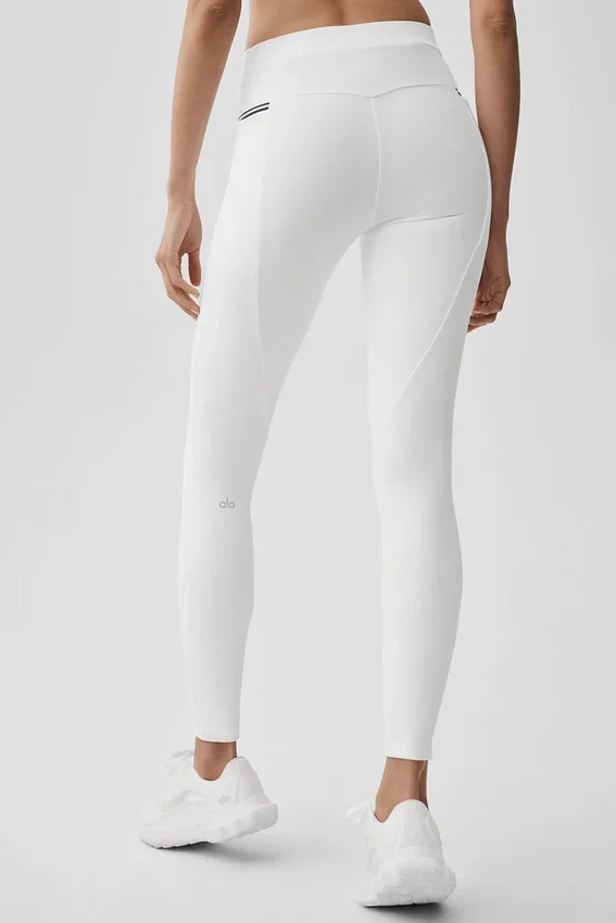 Airbrush High-Waist Fast Track Tights – hvit/svart