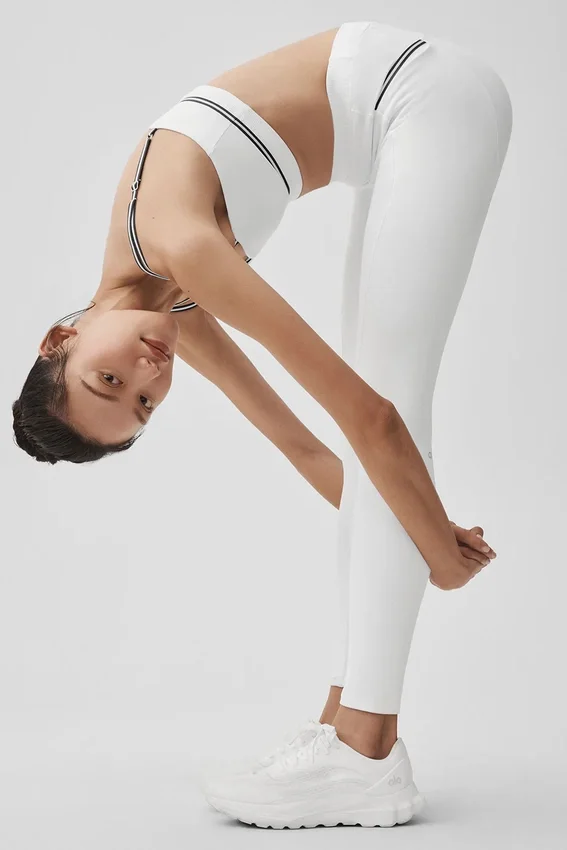 Airbrush High-Waist Fast Track Tights – hvit/svart