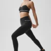 Airbrush High-Waist Fast Track Tights – svart/hvit