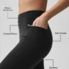 Airbrush High-Waist Fast Track Tights – svart/hvit