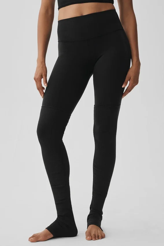 Airbrush High-Waist Goddess Legging – svart