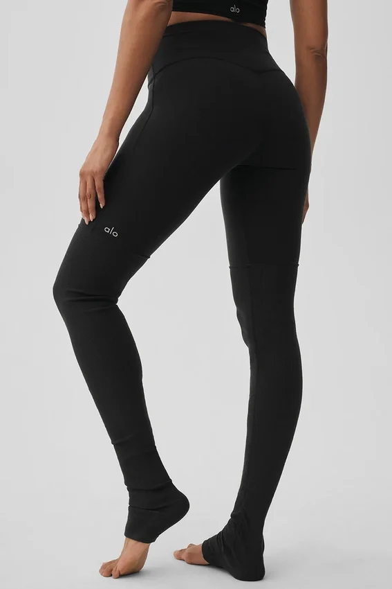 Airbrush High-Waist Goddess Legging – svart