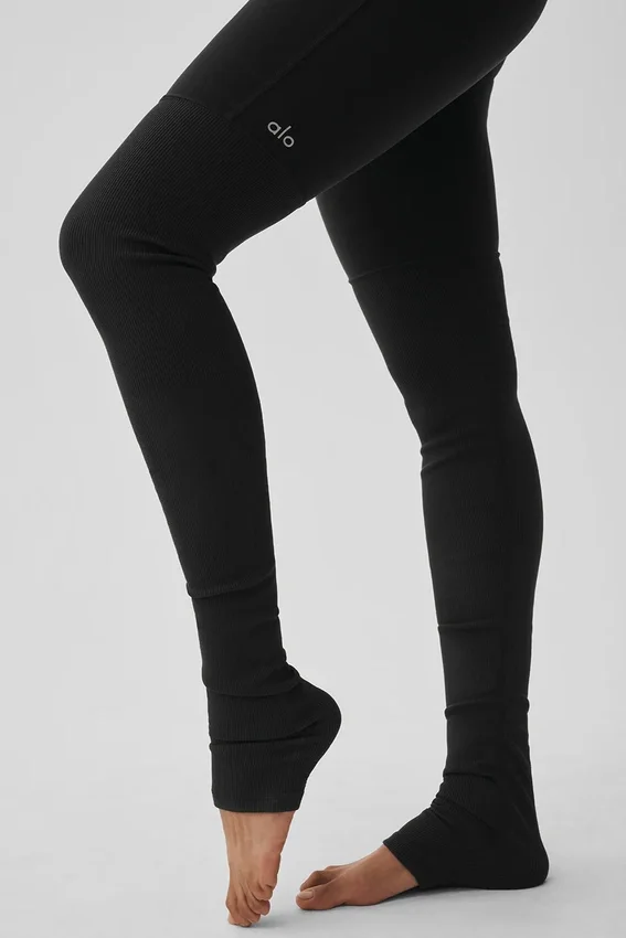 Airbrush High-Waist Goddess Legging – svart