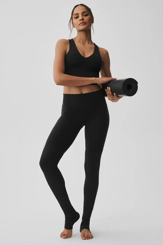 Airbrush High-Waist Goddess Legging – svart