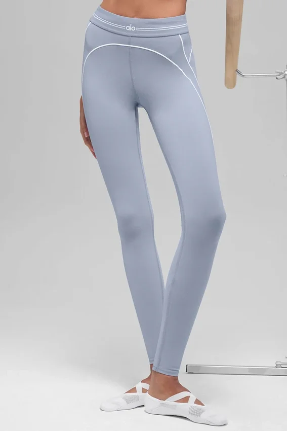 Airbrush High-Waist Heart Throb Tights – Winter Frost/hvit