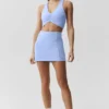 Airbrush High-Waist Tennis Skjørt – lys provenceblå