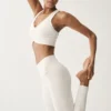 Airbrush Legging med høy midje – Ivory