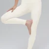 Airbrush Legging med høy midje – Ivory