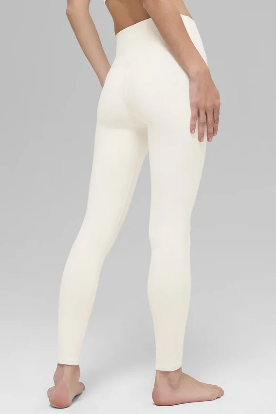 Airbrush Legging med høy midje – Ivory