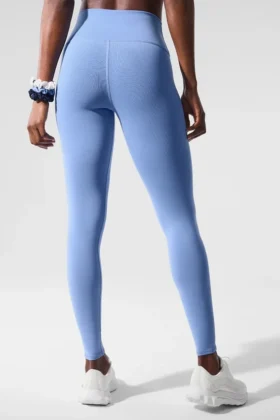 Airbrush Legging med høy midje og Airbrush-effekt – krystallklar blå