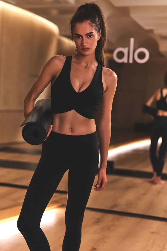 Airbrush Legging med lav midje – svart