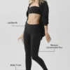 Airbrush Legging med lav midje – svart