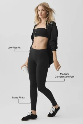 Airbrush Legging med lav midje – svart