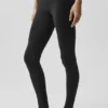Airbrush Mid-Rise 7/8-tights – svart