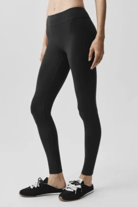 Airbrush Mid-Rise 7/8-tights – svart