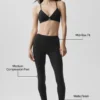 Airbrush Mid-Rise 7/8-tights – svart