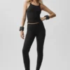 Airbrush Mid-Rise Tights – Svart