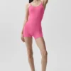 Airbrush One and Done kort onesie – Paradise Pink