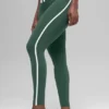 Airbrush Race Pace 7/8-tights med høy midje – kløvergrønn/hvit