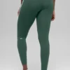 Airbrush Race Pace 7/8-tights med høy midje – kløvergrønn/hvit