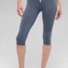 Airbrush Race Pace Capri med High-Waist – Bluestone/hvit