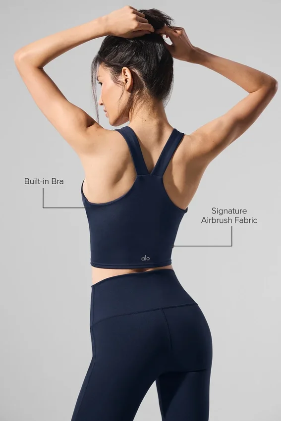 Airbrush Real Bra Tank – Navy