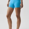 Airbrush-shorts med High-Waist «Better Together» – azurblå/hvit