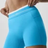 Airbrush-shorts med High-Waist «Better Together» – azurblå/hvit