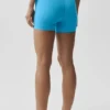 Airbrush-shorts med High-Waist «Better Together» – azurblå/hvit