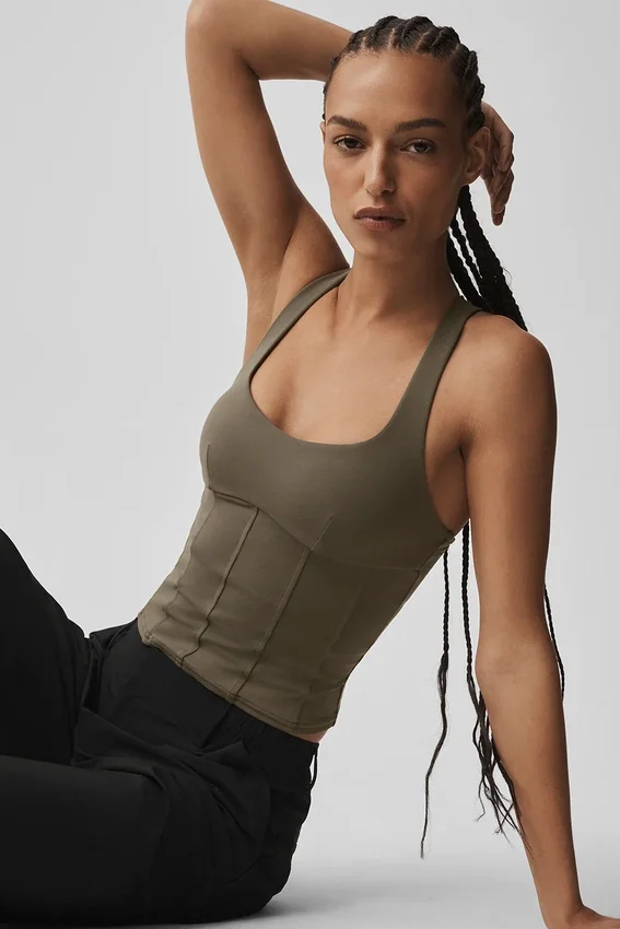 Airbrush Sparks Fly korsett-tank – Olive Tree